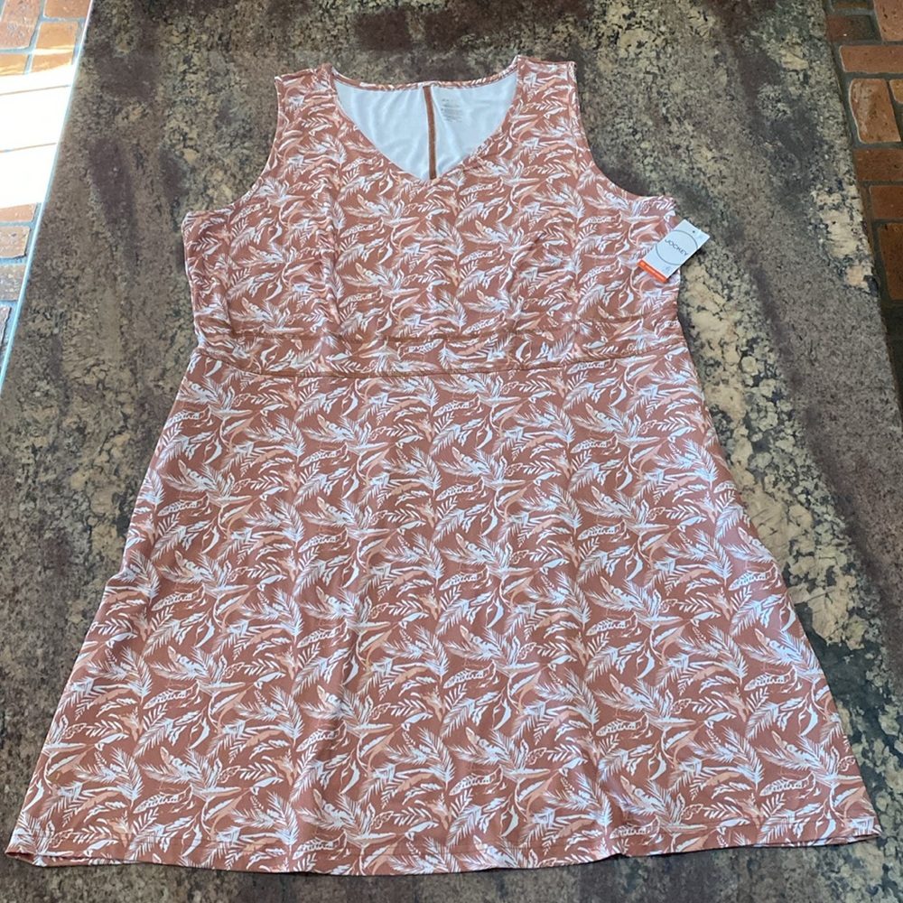 JOCKEY 2-pc Coordinating Set: 1X Sleeveless Dress w/ pockets + 2X Rib Tank, NWT - Picture 2 of 14